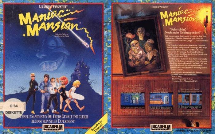 Maniac Mansion - Commodore 64 (Lucasfilm Games - 1) video game collectible [Barcode 023272425616] - Main Image 3