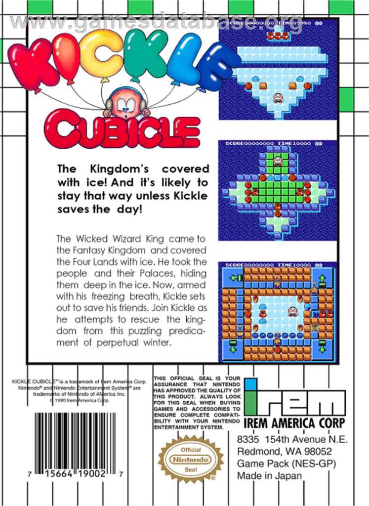 Kickle Cubicle - Nintendo Entertainment System (NES) (Irem America Corp) video game collectible [Barcode 074299081019] - Main Image 2
