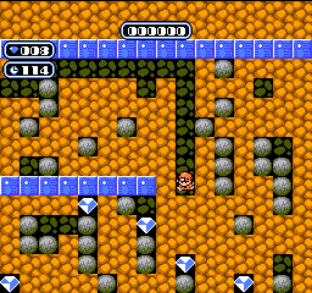 Boulder Dash - Nintendo Entertainment System (NES) (Micro Fun - 1-2) video game collectible - Main Image 2