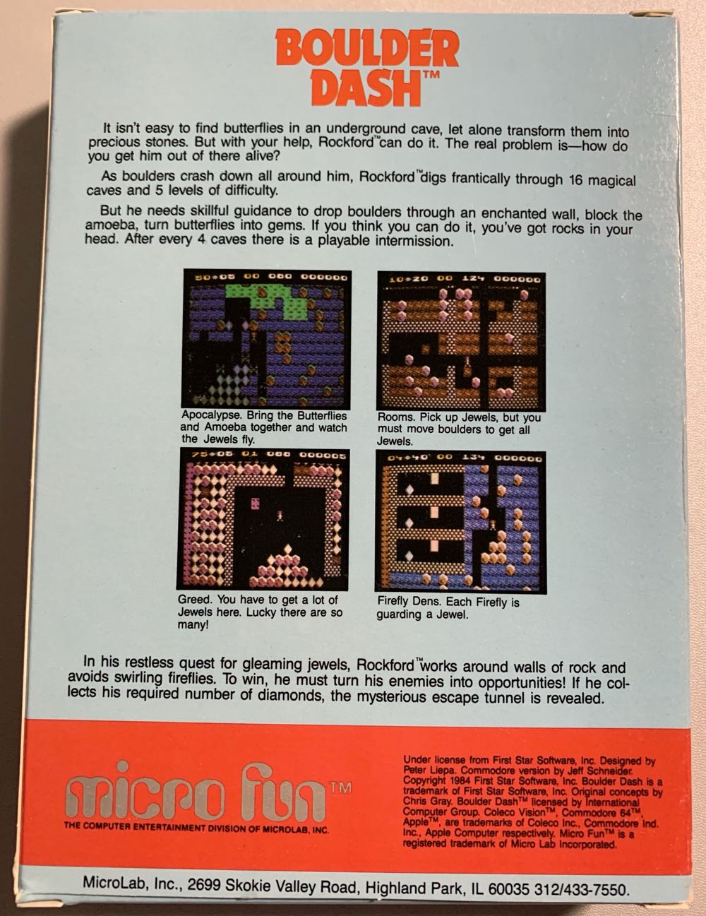Boulder Dash - Commodore 64 (First Star Software - 1-2) video game collectible - Main Image 3