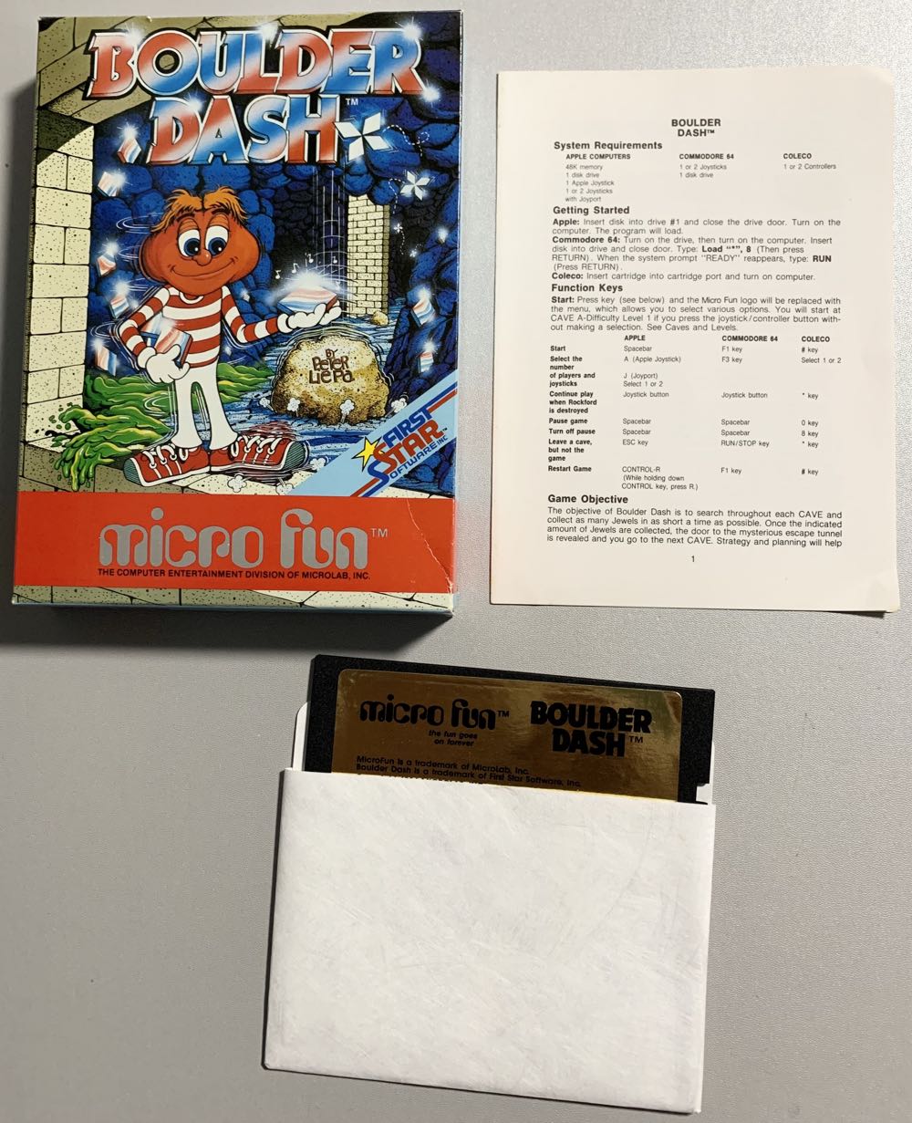 Boulder Dash - Commodore 64 (First Star Software - 1-2) video game collectible - Main Image 4