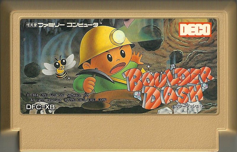Boulder Dash - Nintendo Famicom video game collectible - Main Image 1