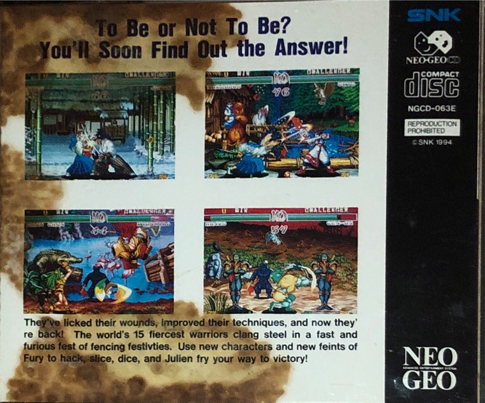 Samurai Shodown 2 - SNK Neo Geo CD video game collectible - Main Image 2