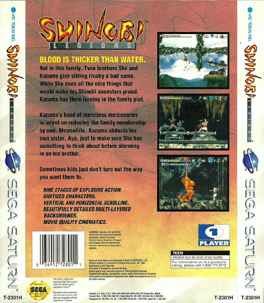 Shin Shinobi Den - Sega Saturn video game collectible - Main Image 2