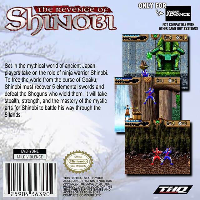 The Revenge Of Shinobi - Nintendo Game Boy Advance (GBA) (THQ) video game collectible [Barcode 785138321202] - Main Image 2