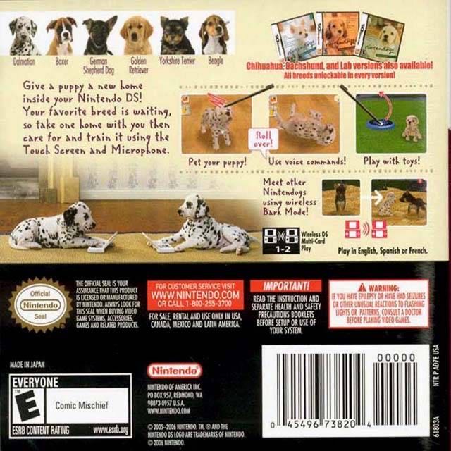 Nintendogs: Dalmatian and Friends - Nintendo DS (1) video game collectible [Barcode 4549673820] - Main Image 2