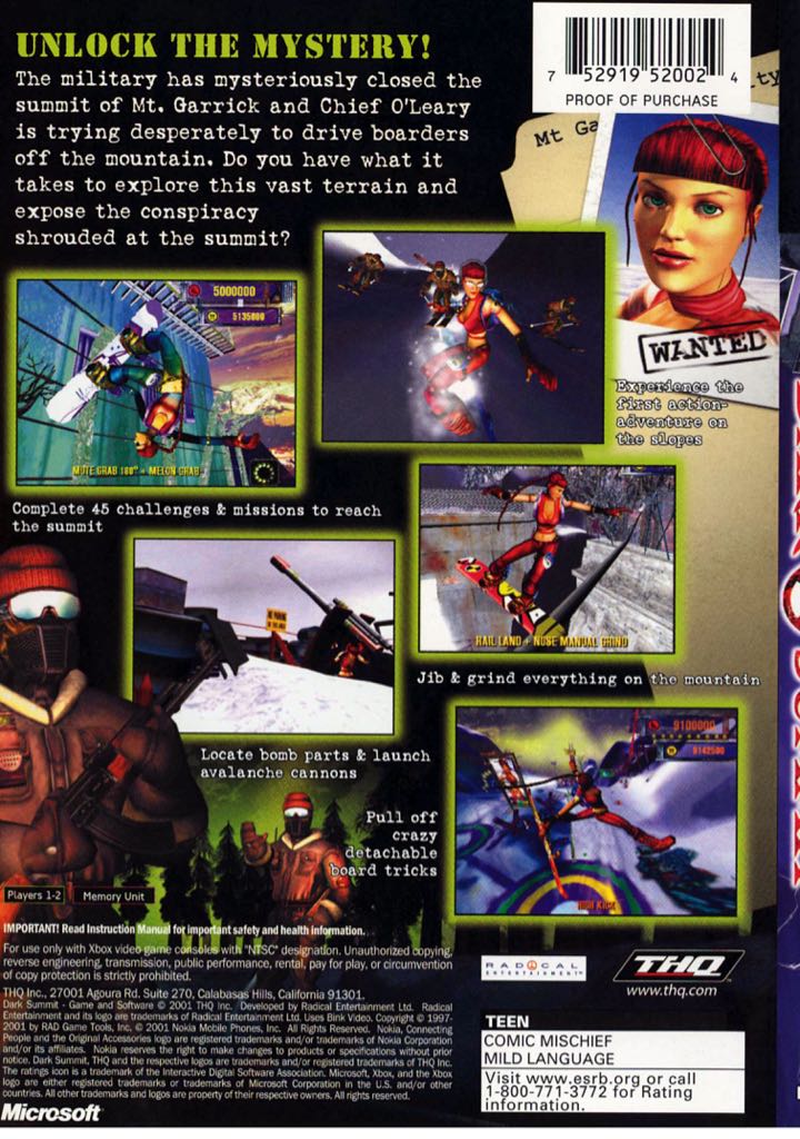 Dark Summit - Nintendo GameCube video game collectible [Barcode 4005209037594] - Main Image 2