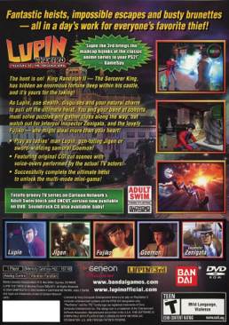 Lupin The 3rd: Treasure Of The Sorcerer King - Sony PlayStation 2 (PS2) (Bandai - 1) video game collectible [Barcode 045557180188] - Main Image 2