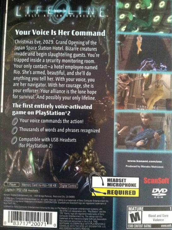 Life Line - Sony PlayStation 2 (PS2) (Konami - 1) video game collectible [Barcode 083717200710] - Main Image 2