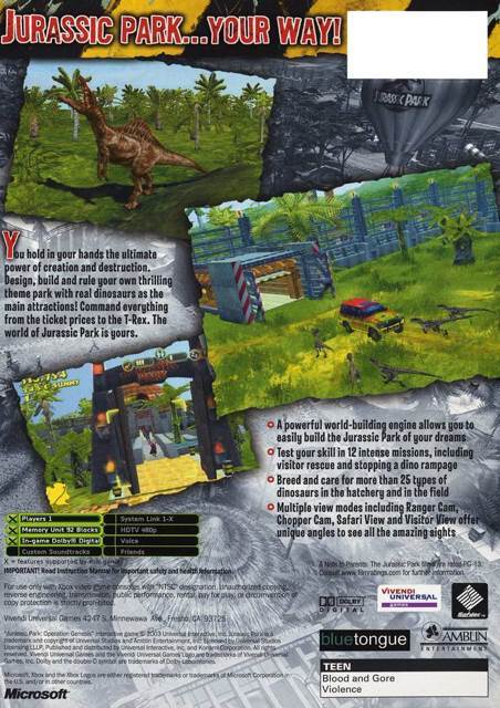 Jurassic Park: Operation Genesis - Sony PlayStation 2 (PS2) (Universal Interactive, Konami - 1) video game collectible [Barcode 020626712576] - Main Image 2