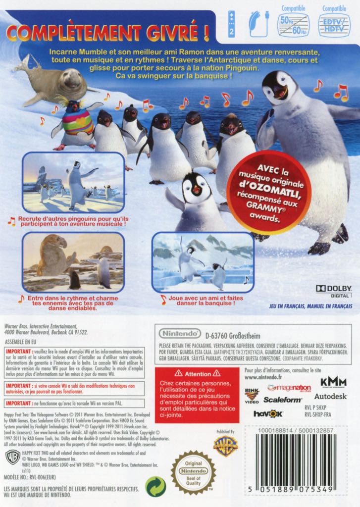 (2006) Happy Feet - Nintendo Wii (Midway - 1) video game collectible [Barcode 031719191710] - Main Image 2
