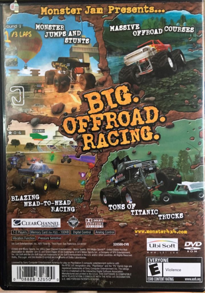 Monster 4x4: Masters of Metal - Sony PlayStation 2 (PS2) (Ubi Soft Entertainment - 1-2) video game collectible [Barcode 008888320500] - Main Image 2