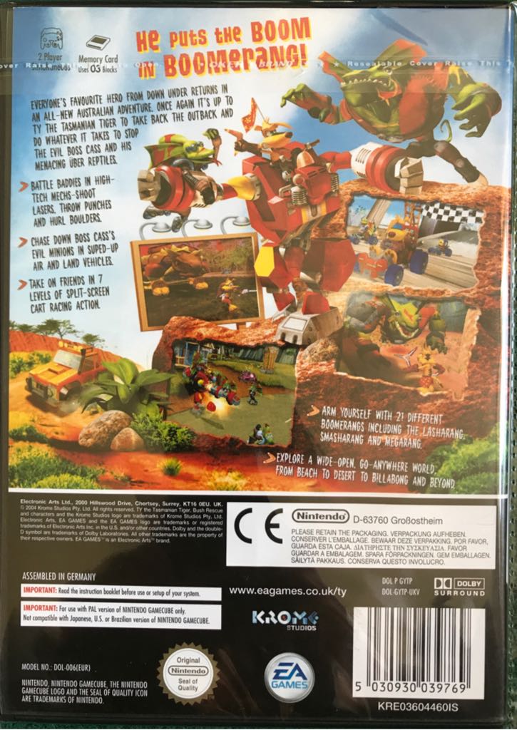 Ty the Tasmanian Tiger 2: Bush Rescue - Nintendo GameCube ((EA) Electronic Arts - 1-2) video game collectible [Barcode 5030930039769] - Main Image 2
