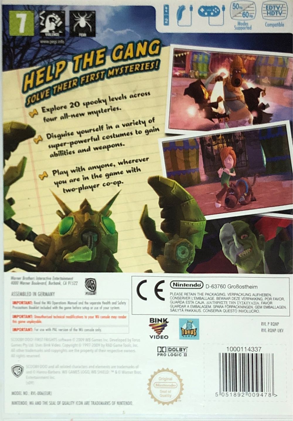 Scooby-Doo! First Frights - Nintendo Wii video game collectible [Barcode 5051892009478] - Main Image 2