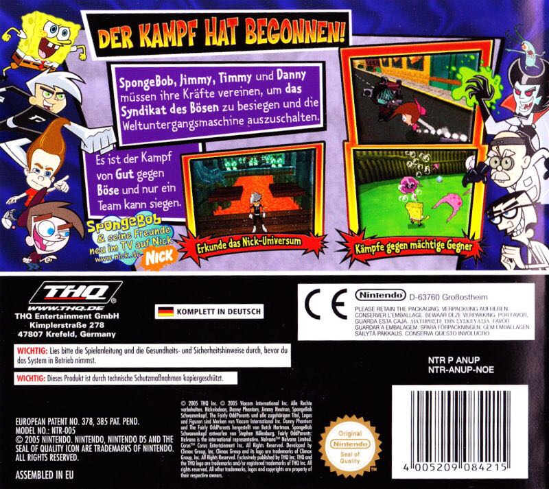 Nicktoons Unite! - Nintendo DS (THQ - 1) video game collectible [Barcode 785138361086] - Main Image 2