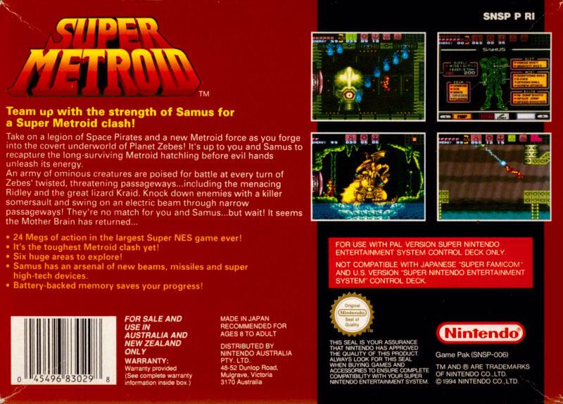 Super Metroid - Nintendo Wii Virtual Console (Nintendo - 1) video game collectible - Main Image 2