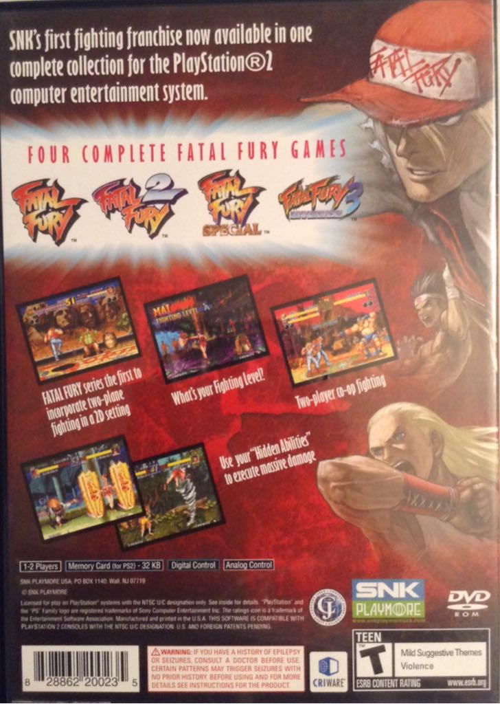 Fatal Fury Battle Archives Volume 1 - Sony PlayStation 2 (PS2) (SNK Playmore - 2) video game collectible - Main Image 2