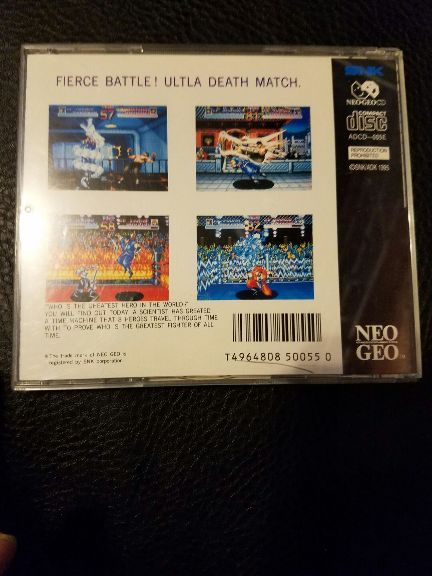World Heroes - SNK Neo Geo CD (2) video game collectible [Barcode 4964808500550] - Main Image 2