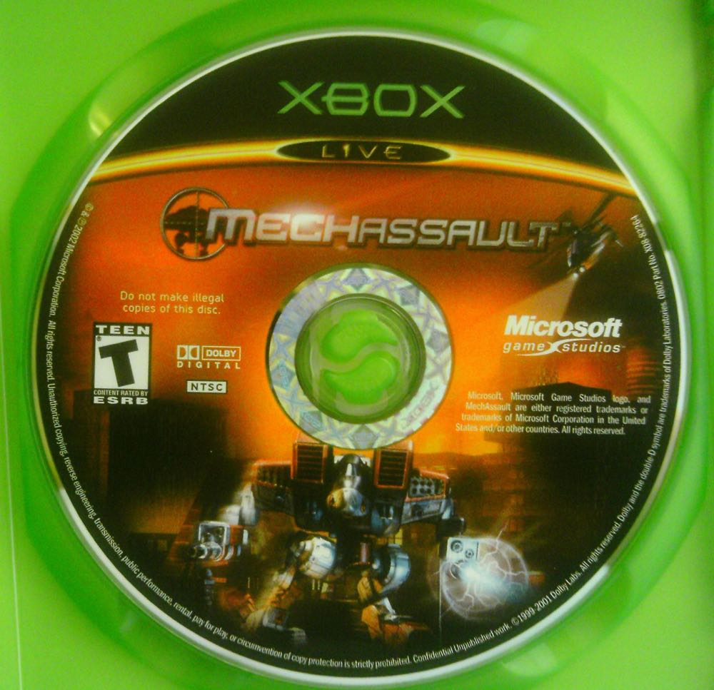 MechAssault - Microsoft Xbox (Microsoft Game Studios - 8) video game collectible [Barcode 805529097704] - Main Image 3