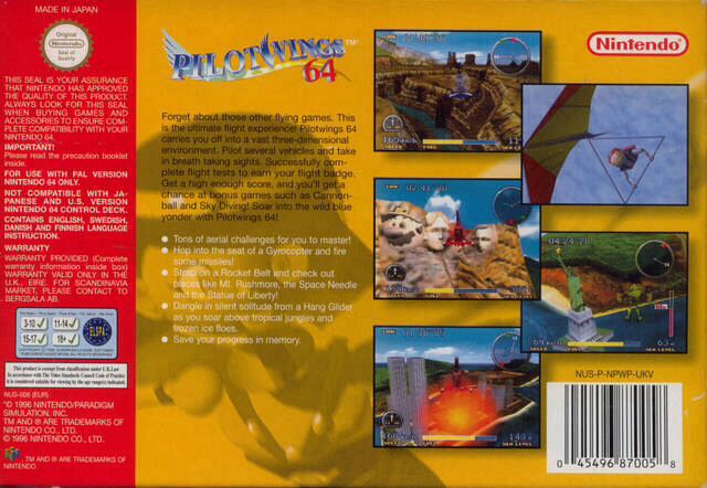 Pilotwings 64 - Nintendo 64 (N64) video game collectible - Main Image 2
