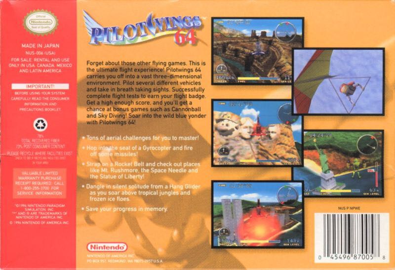 Pilotwings 64 - Nintendo Switch Online (Nintendo - 1) video game collectible - Main Image 2
