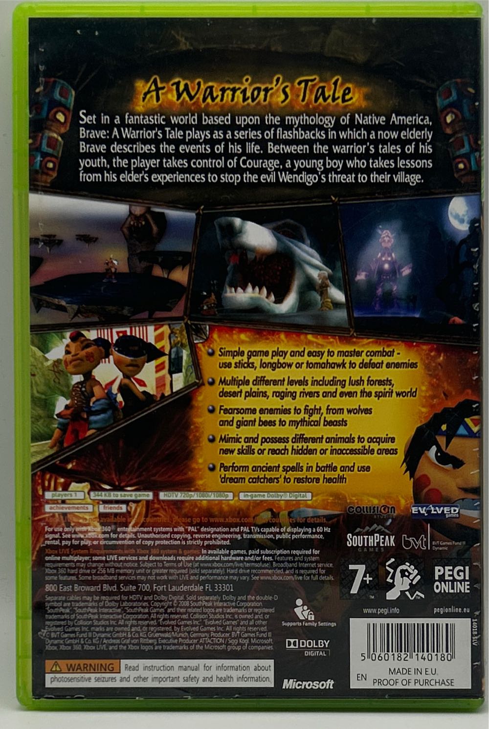 Brave: A Warriors Tale - Microsoft Xbox 360 (SouthPeak Games - 1) video game collectible [Barcode 5060182140180] - Main Image 2