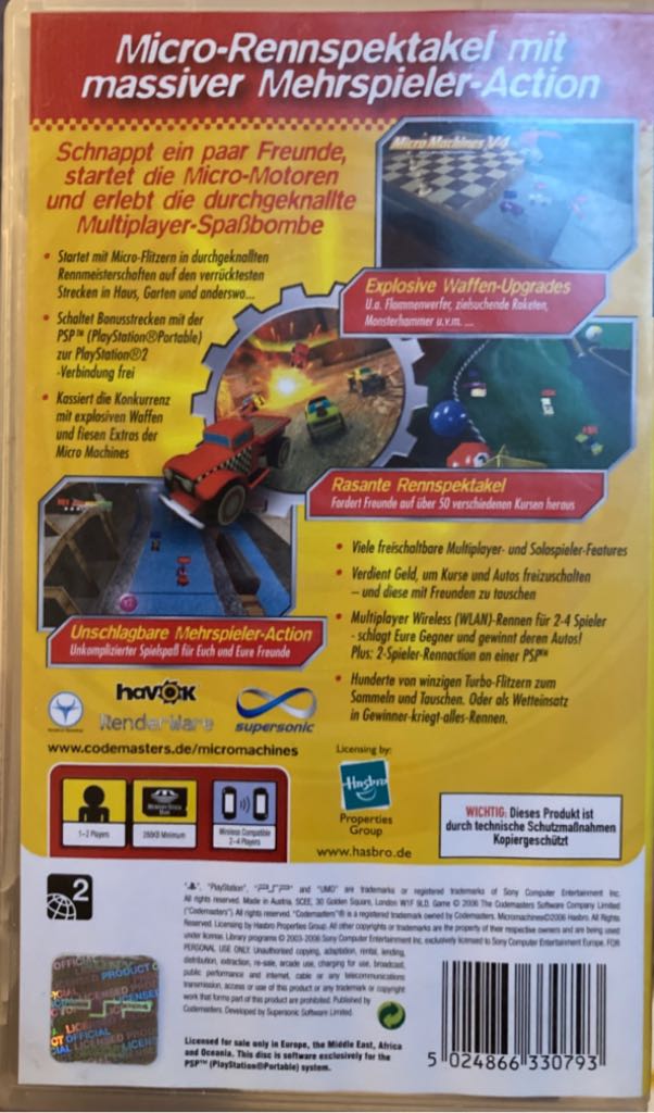 Micro Machines V4 - Sony PlayStation Portable (PSP) video game collectible [Barcode 5024866330793] - Main Image 2