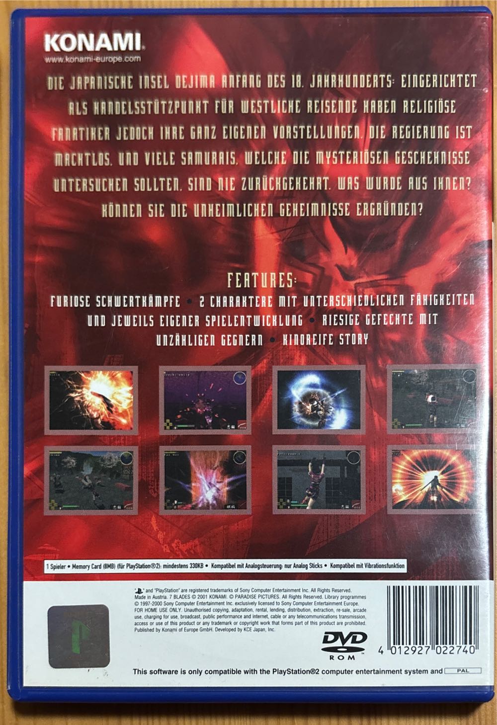 7 Blades - Sony PlayStation 2 (PS2) video game collectible [Barcode 4012927022740] - Main Image 3