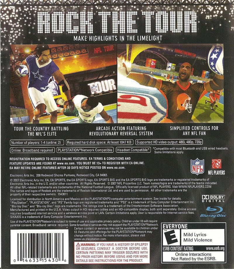 NFL TOUR - Sony PlayStation 3 (PS3) (Electronic Arts/EA Games - 4) video game collectible [Barcode 014633357103] - Main Image 2