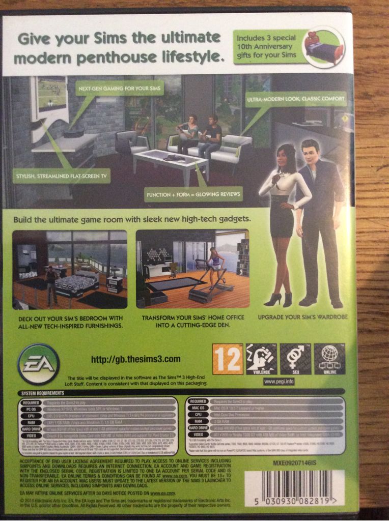 The Sims 3: Design and High Tech Stuff - PC ((EA) Electronic Arts - 1) video game collectible [Barcode 5030930082819] - Main Image 2