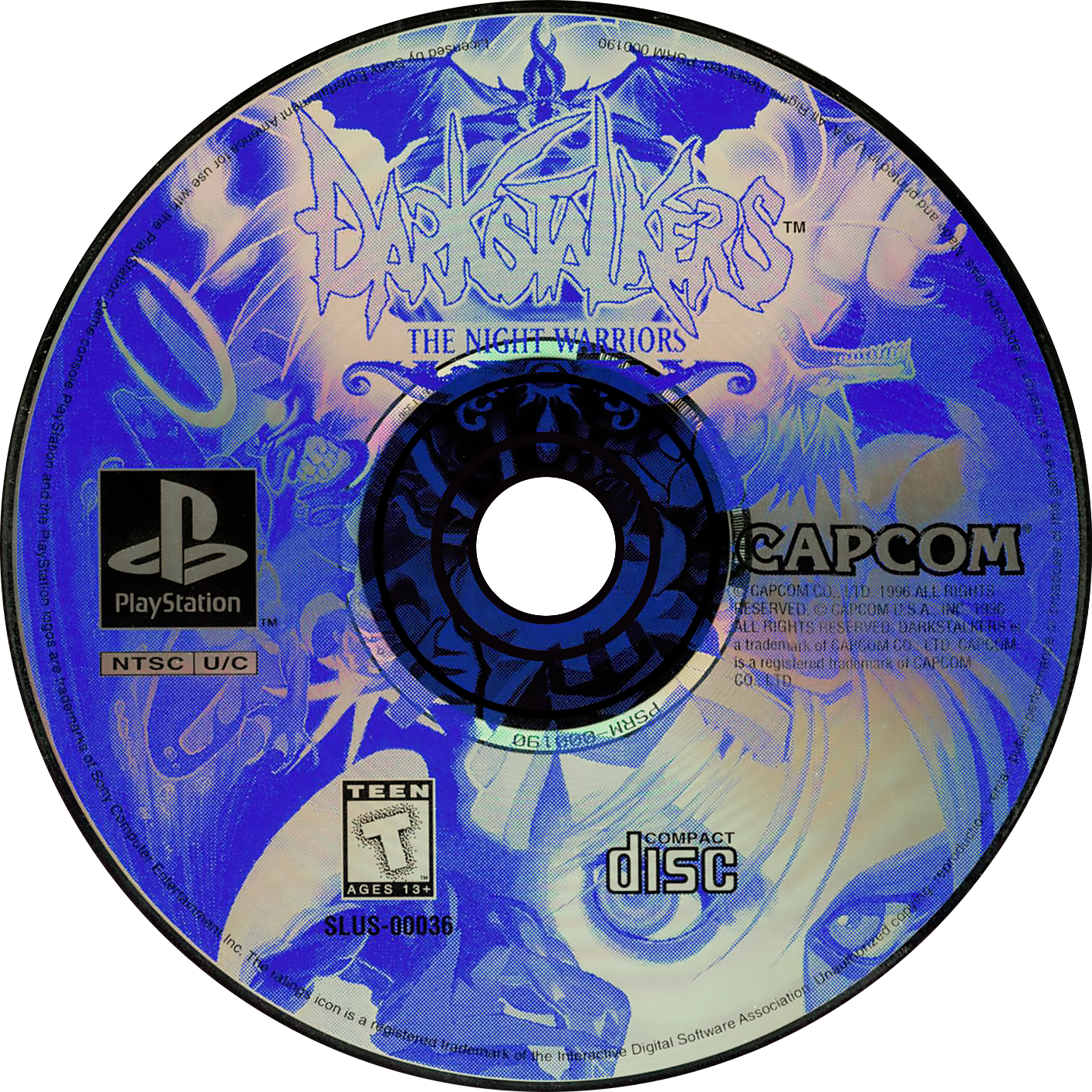 DarkStalkers: The Night Warriors - Sony PlayStation (Capcom - 2) video game collectible [Barcode 013388210039] - Main Image 3