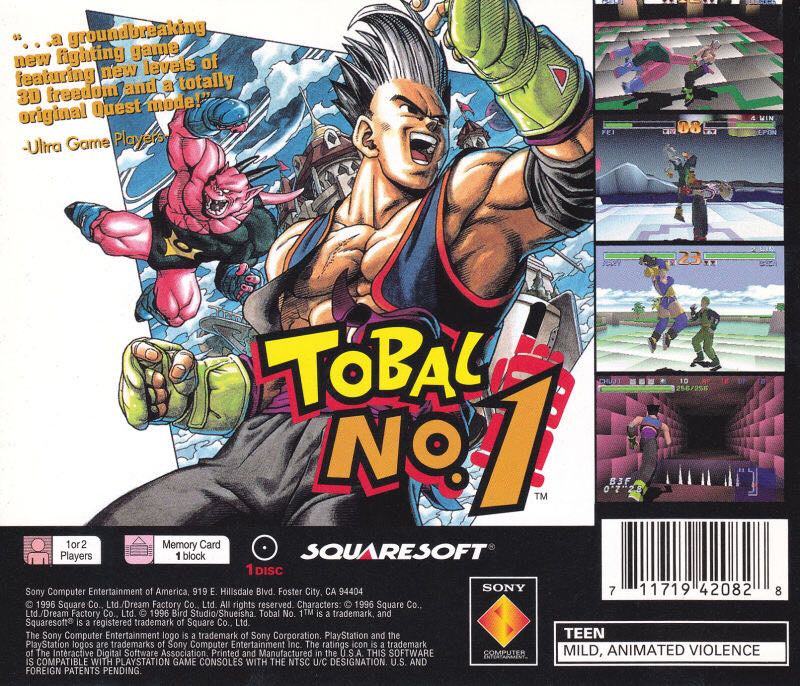 Tobal No. 1 - Sony PlayStation (Square Enix - 2) video game collectible [Barcode 711719647621] - Main Image 2