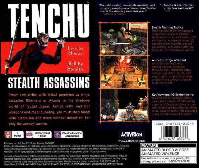 Tenchu: Stealth Assassins - Sony PlayStation (Activision - 1) video game collectible [Barcode 5030917009389] - Main Image 2