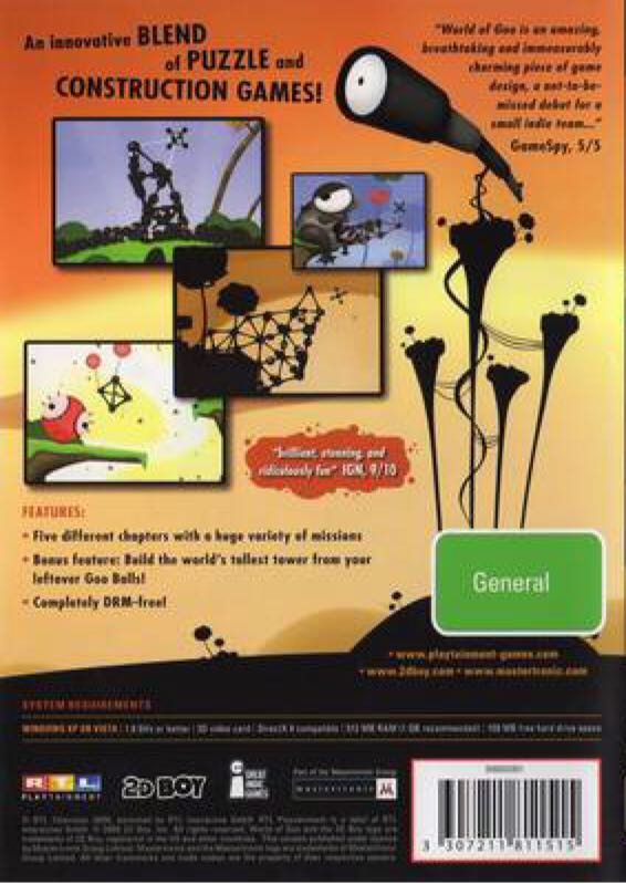 World Of Goo - PC (City Interactive - 1) video game collectible [Barcode 5906961196699] - Main Image 2