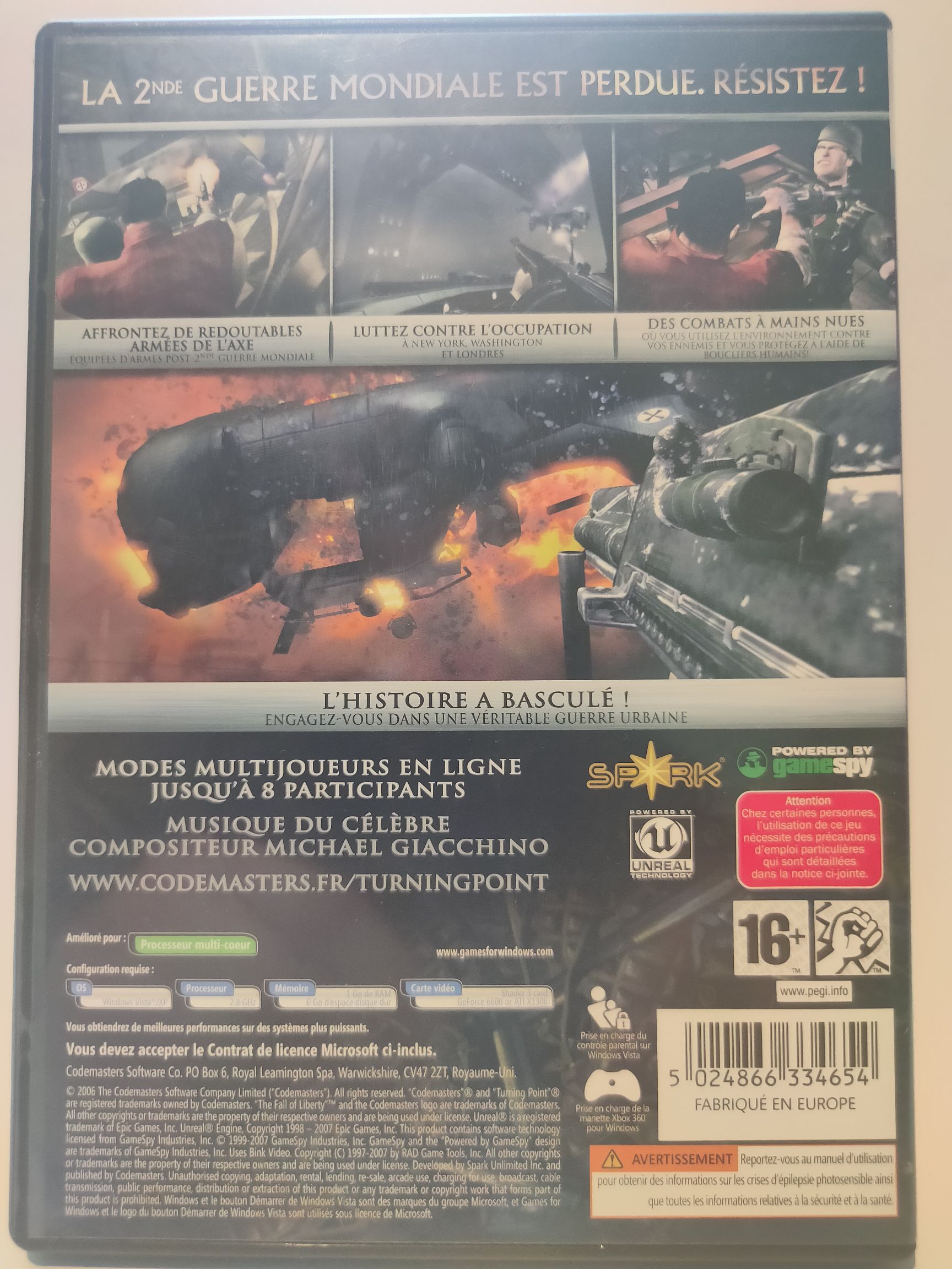 Turning Point Fall Of Liberty - PC video game collectible [Barcode 5024866334654] - Main Image 2