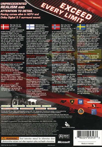 Project Gotham Racing 3 - Microsoft Xbox 360 (Microsoft Game Studios - 8) video game collectible [Barcode 882224053433] - Main Image 2