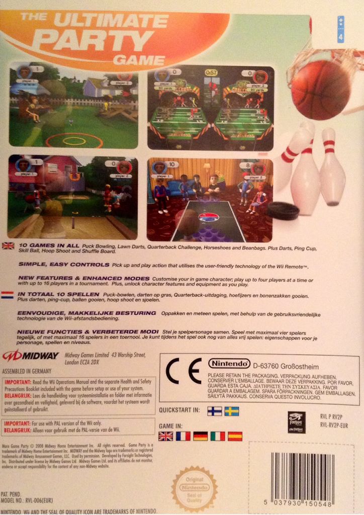 More Game Party - Nintendo Wii video game collectible [Barcode 5037930150548] - Main Image 2