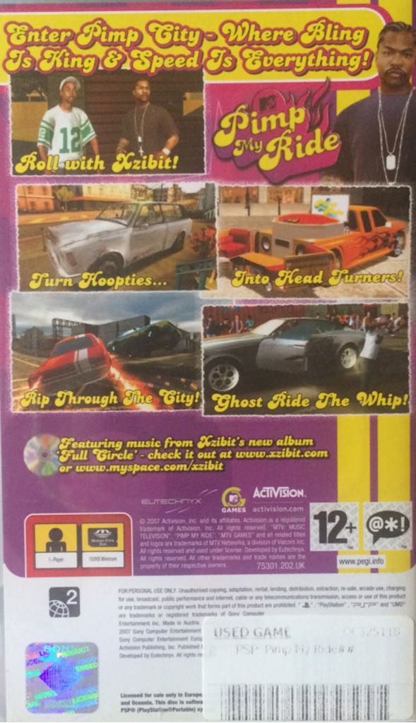 Pimp my Ride - Sony PlayStation Portable (PSP) (MTV Games - 1) video game collectible - Main Image 2