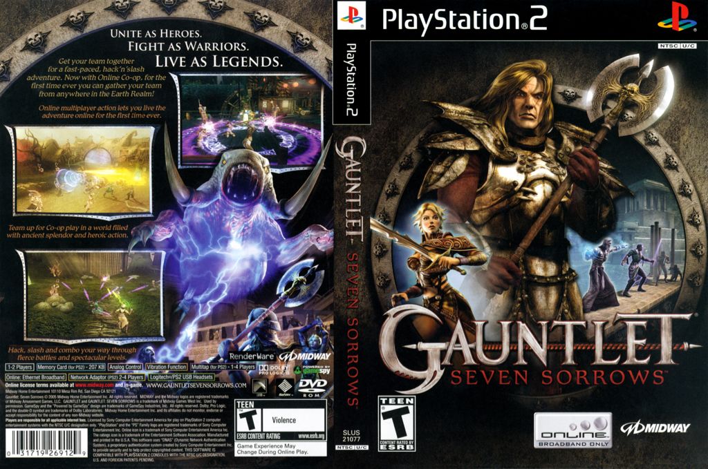 Gauntlet: Seven Sorrows - Sony PlayStation 2 (PS2) (Midway) video game collectible [Barcode 5037930072680] - Main Image 2