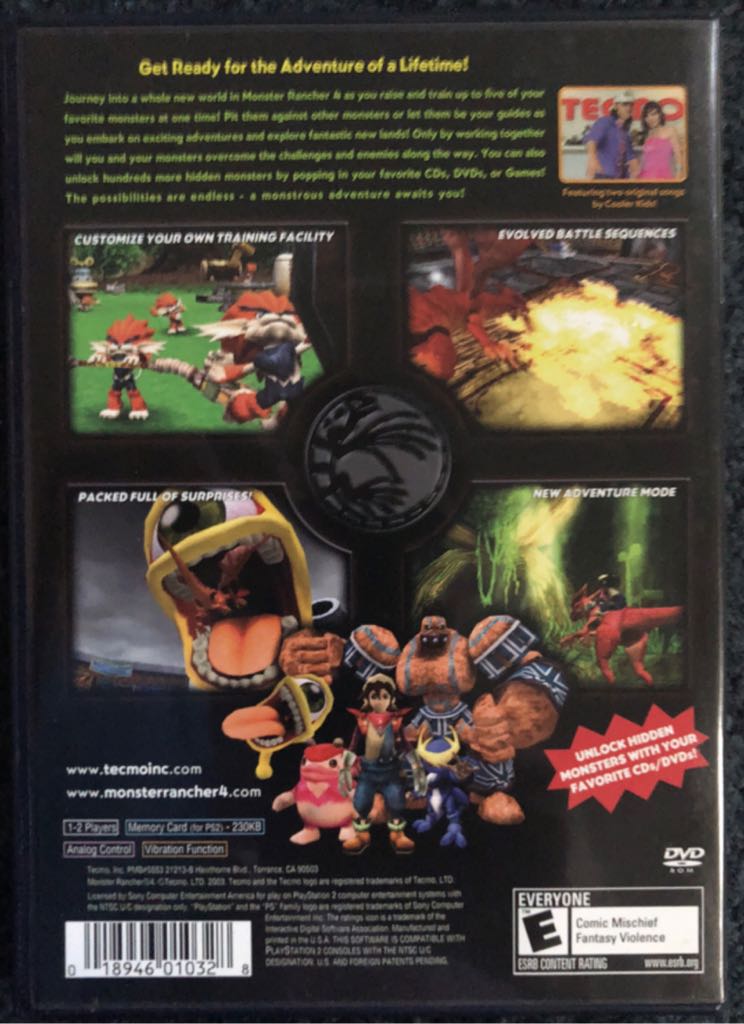 Monster Rancher 4 - Sony PlayStation 2 (PS2) (Tecmo - 1) video game collectible [Barcode 018946010328] - Main Image 2