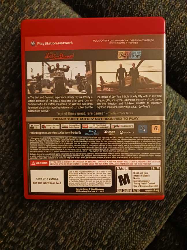 Grand Theft Auto Episodes From Liberty City - Sony PlayStation 3 (PS3) video game collectible - Main Image 3