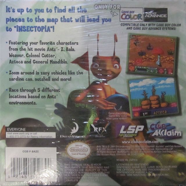 Antz Racing - Nintendo Game Boy Color (Light and Shadow Productions/Universal Brand Development) video game collectible - Main Image 2