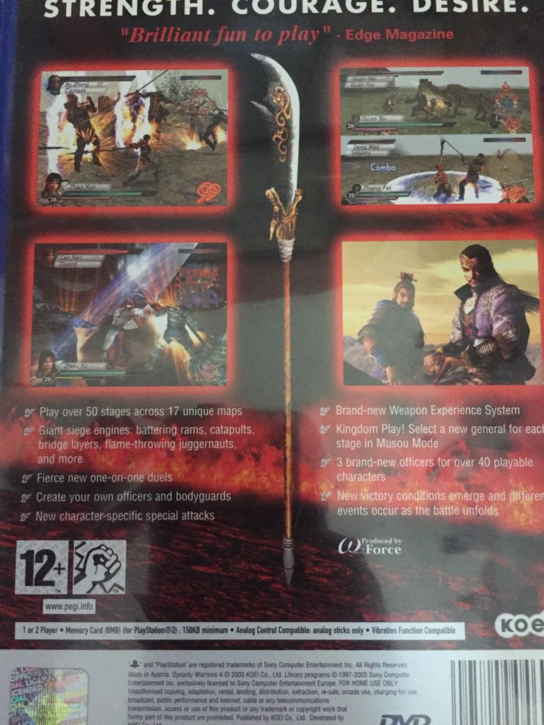 Dynasty Warriors 4 - Sony PlayStation 2 (PS2) (Koei - 1-2) video game collectible [Barcode 4005209046947] - Main Image 2