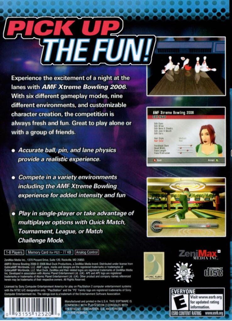 AMF Xtreme Bowling - Sony PlayStation 2 (PS2) (ZeniMax Media) video game collectible [Barcode 5051272000217] - Main Image 2