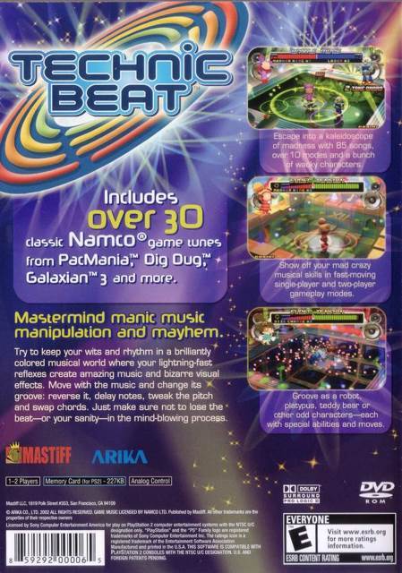 Technic Beat - Sony PlayStation 2 (PS2) video game collectible [Barcode 0859292000065] - Main Image 2