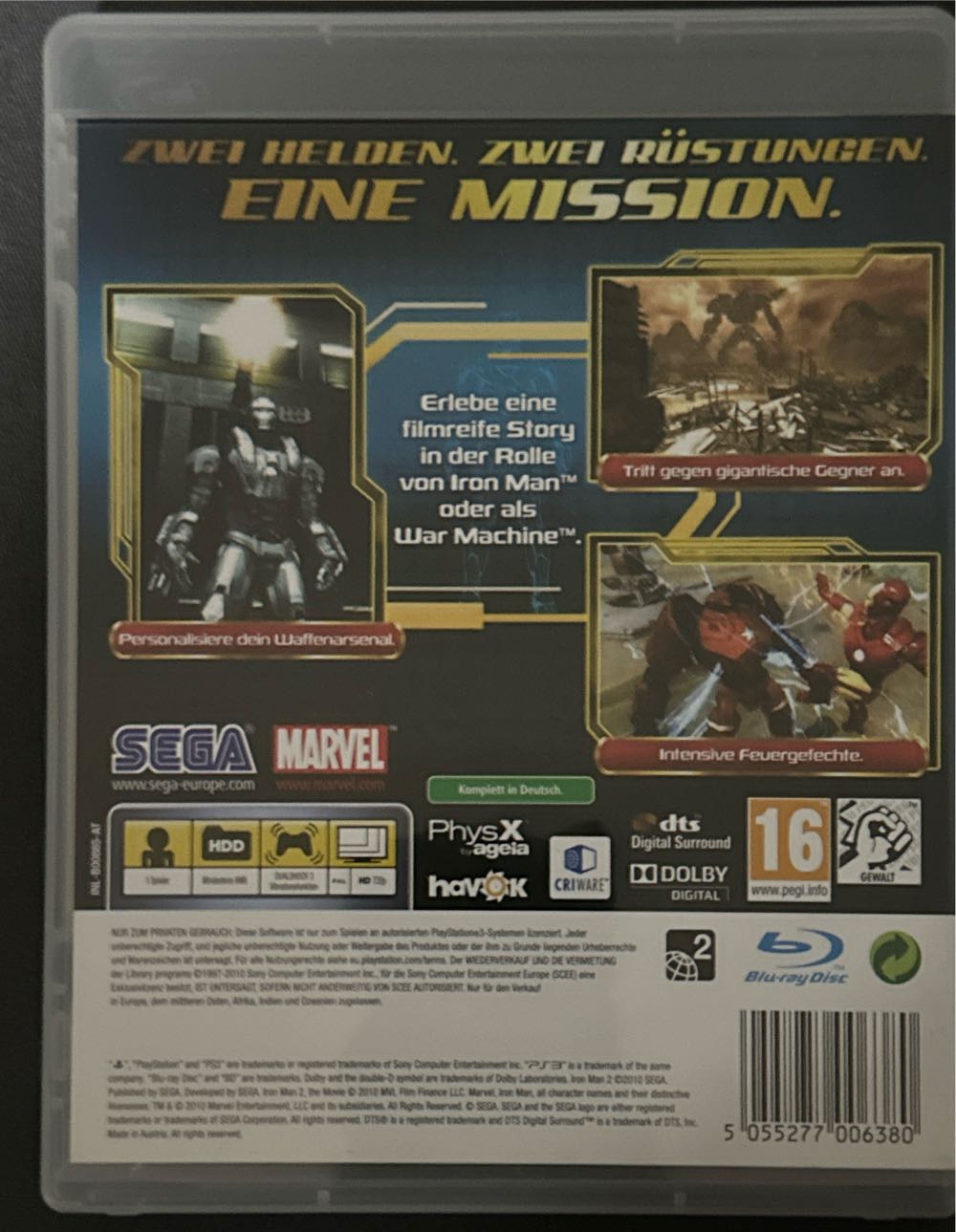 Iron Man 2 - Sony PlayStation 3 (PS3) (Sega - 1) video game collectible [Barcode 5055277006380] - Main Image 2