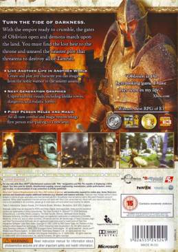 The Elder Scrolls IV: Oblivion - Microsoft Xbox 360 (2K Games - 1) video game collectible [Barcode 5026555245555] - Main Image 2
