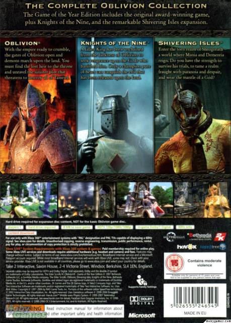 Elder Scrolls IV Oblivion - Microsoft Xbox 360 (2K Games - 1) video game collectible [Barcode 710425392849] - Main Image 2