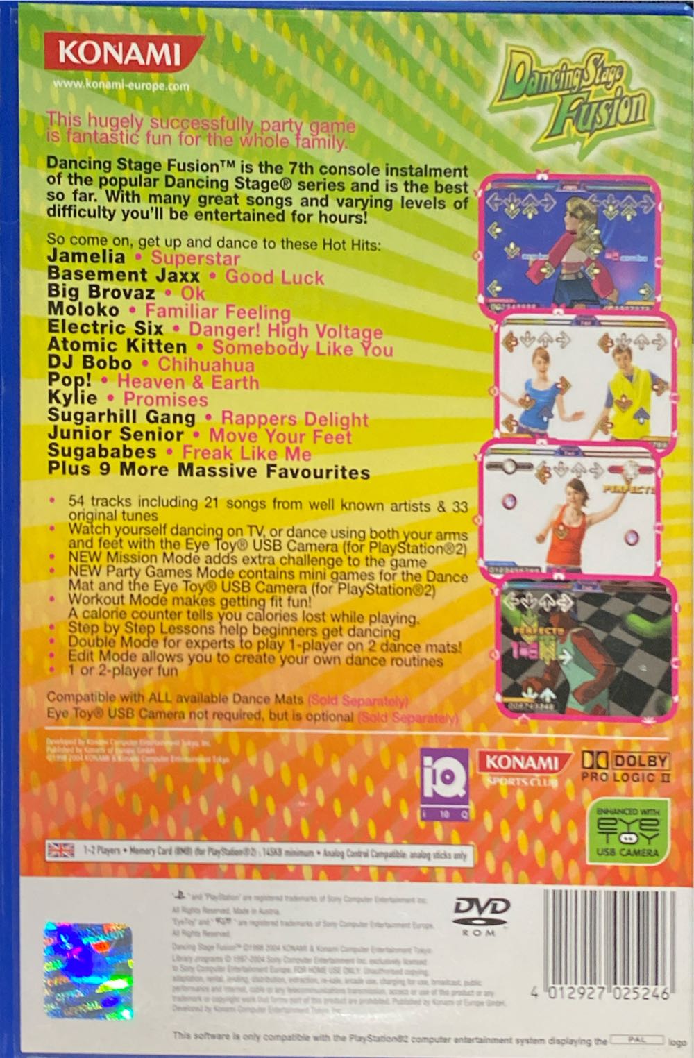 Dancing Stage Fusion - Sony PlayStation 2 (PS2) (Konami - 1-2) video game collectible [Barcode 4012927025246] - Main Image 2