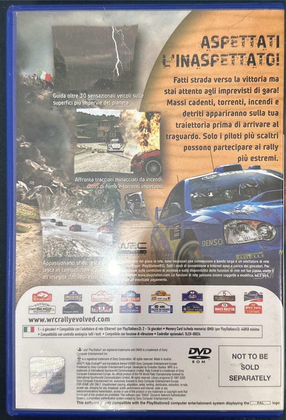 WRC Rally Evolved - Sony PlayStation 2 (PS2) (1-4) video game collectible - Main Image 2